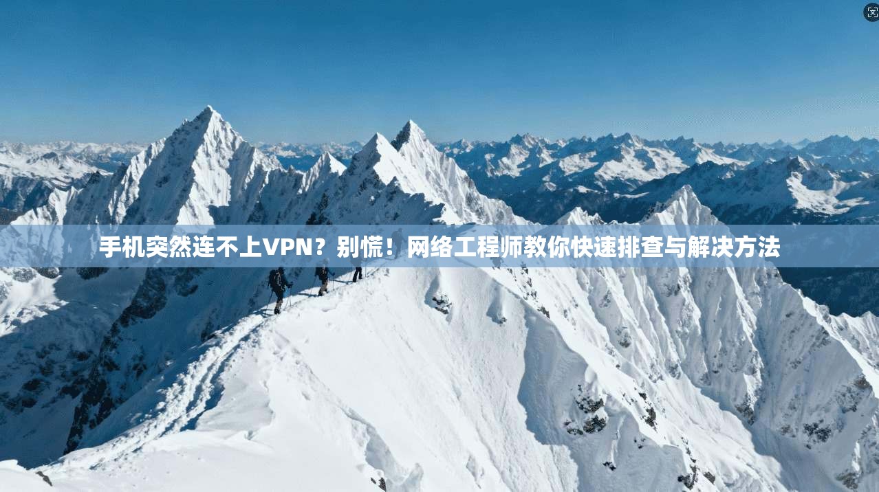 手机突然连不上VPN？别慌！网络工程师教你快速排查与解决方法